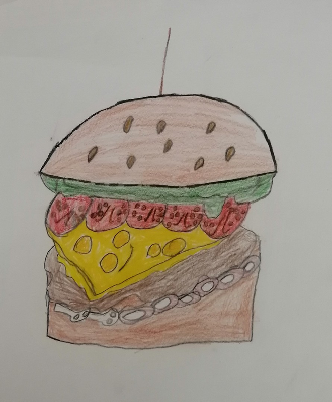 Детский рисунок - Бургер