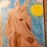 Рисунок "Лошадь" на конкурс "Конкурс творческого рисунка “Свободная тема-2022”"