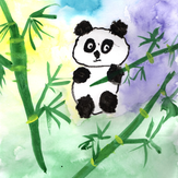 Рисунок "Бамбуковая панда"