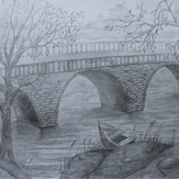 Рисунок "Царский мост в Екатеринбурге"