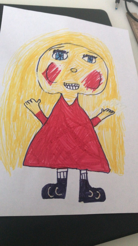 Детский рисунок - Девочка
