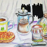 Рисунок "Мой завтрак" на конкурс "Конкурс творческого рисунка “Свободная тема-2019”"