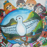 Рисунок "Дружба народов и мир на Земле"