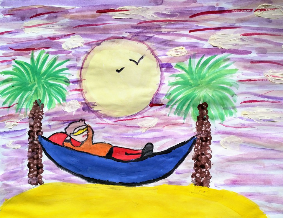 Детский рисунок - Летний отдых