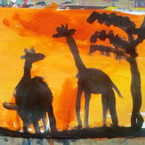 Рисунок "Семья жирафов" на конкурс "Конкурс творческого рисунка “Свободная тема-2019”"
