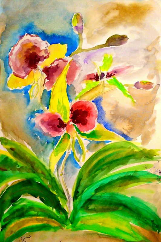 Детский рисунок - Песня орхидей
