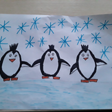 Рисунок "Пингвинчики" на конкурс "Конкурс творческого рисунка “Свободная тема-2019”"