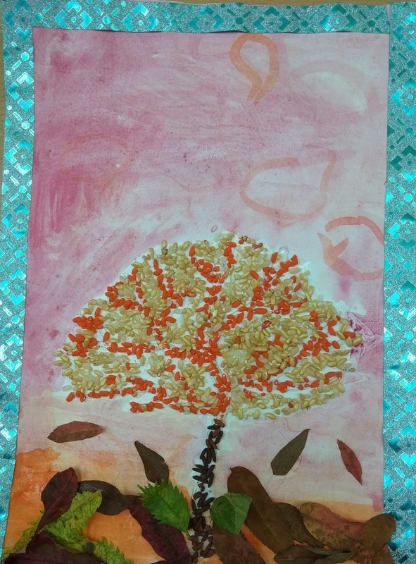 Детский рисунок - осеннее дерево