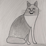 Рисунок "Бабушкина кошка Дымка" на конкурс "Конкурс творческого рисунка “Моя Семья - 2019”"