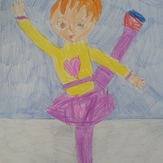 Рисунок "Фигуристка" на конкурс "Конкурс детского рисунка “Спорт в нашей жизни”"