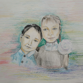Рисунок "С младшим братом всегда рядом" на конкурс "Конкурс творческого рисунка “Моя Семья - 2019”"