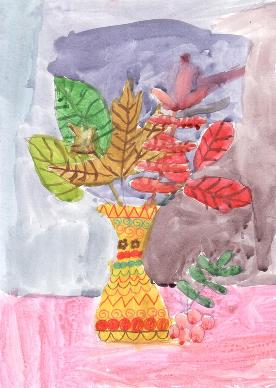 Детский рисунок - Осенний букет