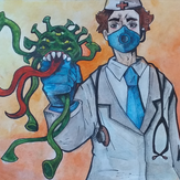 Рисунок "Борьба с неизлечимыми болезнями" на конкурс "Конкурс творческого рисунка “Свободная тема-2020”"