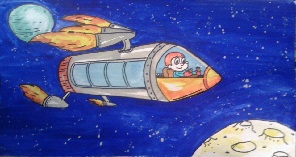 Детский рисунок - Ракета Торпеда