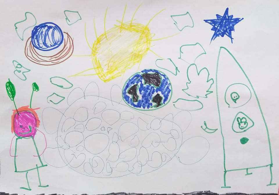 Детский рисунок - Инопланетянин