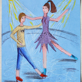 Рисунок "Спортивные танцы на льду" на конкурс "Конкурс детского рисунка “Спорт в нашей жизни”"