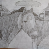 Рисунок "Деревенская лошадка" на конкурс "Конкурс творческого рисунка “Свободная тема-2020”"