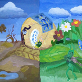 Рисунок "Новый домик Эвелинки" на конкурс "Домик для Эвелинки. Конкурс по 1-й серии «Летать»"