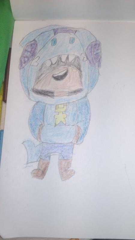 Детский рисунок - Леон акула