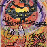 Рисунок "Хелоуин" на конкурс "Конкурс творческого рисунка “Свободная тема-2019”"