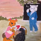 Рисунок "Школа зверей" на конкурс "Экспресс-конкурс детского рисунка "Школа Животных""