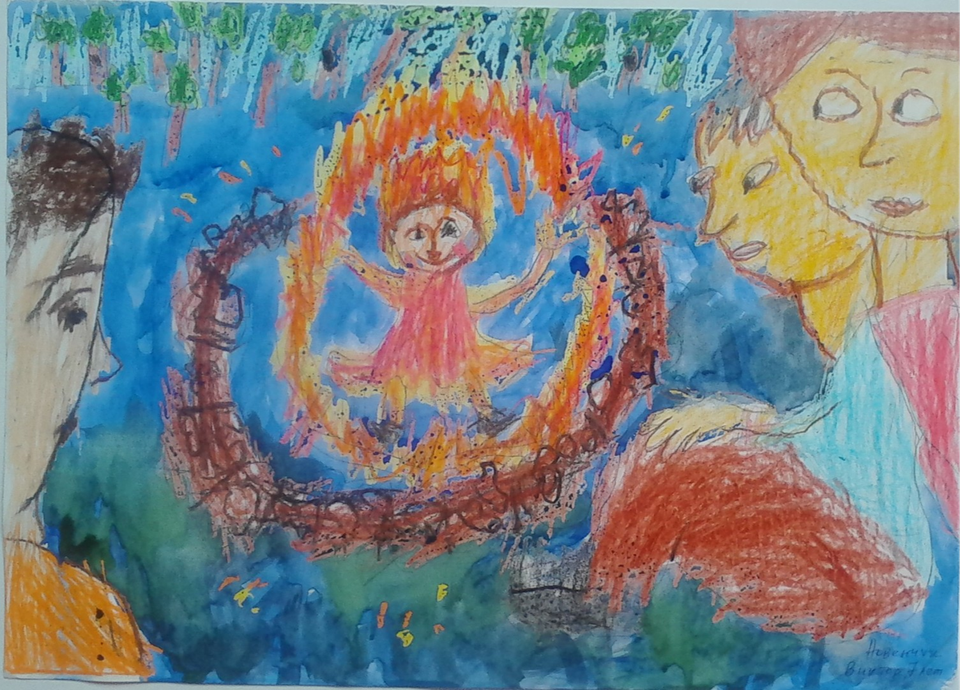 Детский рисунок - Огневушка