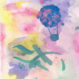 Рисунок "Путешествие в мир снов на воздушном шаре" на конкурс "Конкурс детского рисунка "Рисовашки - 1-6 серии""