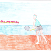 Рисунок "Теннис" на конкурс "Конкурс детского рисунка “Спорт в нашей жизни”"