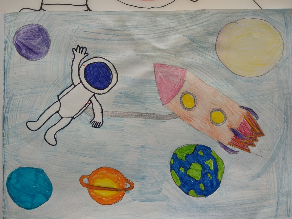 Детский рисунок - Мой космос