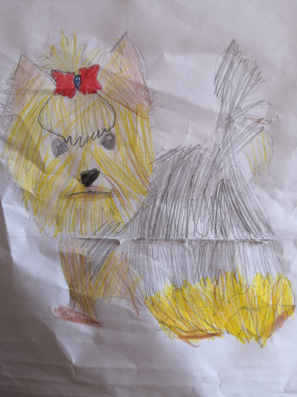 Детский рисунок - Собака мечты