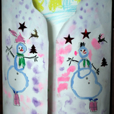 Рисунок "Раз снеговик Два снеговик" на конкурс "Конкурс рисунка "Новогоднее Настроение 2017""