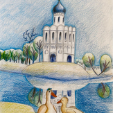 Рисунок "Покрова на Нерли" на конкурс "Конкурс творческого рисунка “Свободная тема-2022”"
