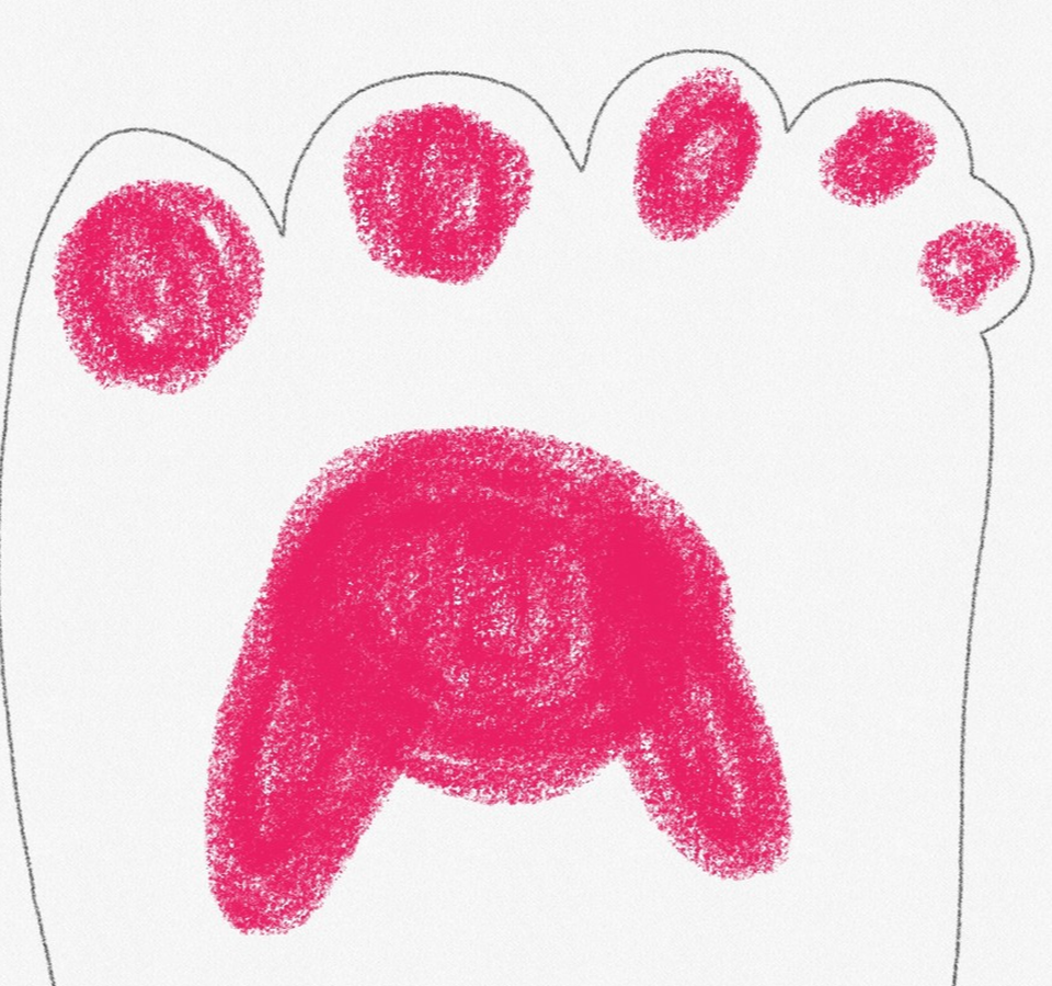 Детский рисунок - Лапка