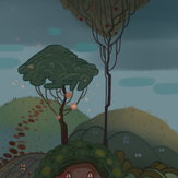 Рисунок "Сумеречный лес" на конкурс "Конкурс творческого рисунка “Свободная тема-2019”"