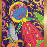 Рисунок "Рисовашки летят на Луну" на конкурс "Конкурс детского рисунка "Рисовашки - 1-6 серии""
