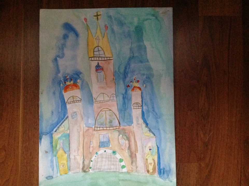Детский рисунок - Замок принцессы