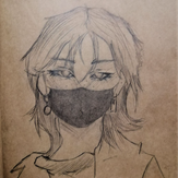 Рисунок "Девушка в маске" на конкурс "Конкурс творческого рисунка “Свободная тема-2021”"