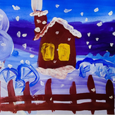 Рисунок "Зимний вечер" на конкурс "Конкурс творческого рисунка “Свободная тема-2021”"