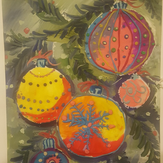 Рисунок "Рождественская елка" на конкурс "Конкурс рисунка "Новогоднее Настроение 2017""