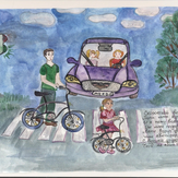 Рисунок "Правила ПДД для велосипедистов" на конкурс "Конкурс творческого рисунка “Свободная тема-2019”"