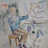 Рисунок "Белая черёмуха под моим окном" на конкурс "Конкурс творческого рисунка “Свободная тема-2020”"