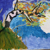 Рисунок "Берёза на ветру" на конкурс "Конкурс творческого рисунка “Свободная тема-2020”"
