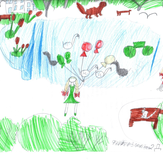 Рисунок "Белое озеро" на конкурс "Конкурс детского рисунка “Мой родной, любимый край”"
