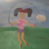 Рисунок "Девушка попрыгушка" на конкурс "Конкурс детского рисунка “Спорт в нашей жизни”"