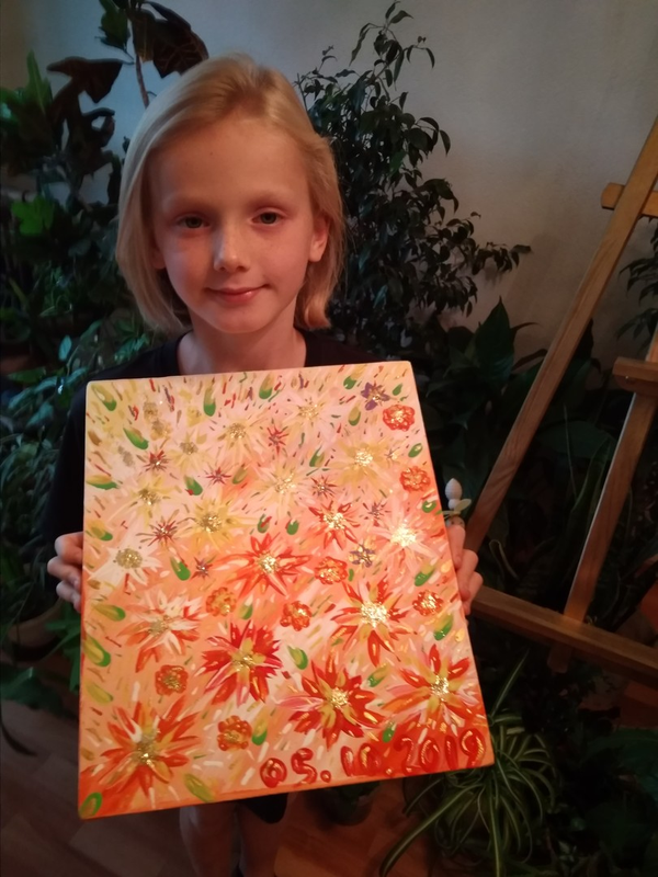 Детский рисунок - Золотая осень