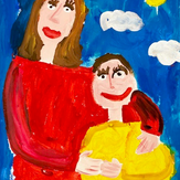 Рисунок "Я и мама" на конкурс "Конкурс творческого рисунка “Моя Семья - 2019”"