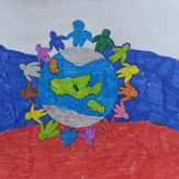 Рисунок "Мы-едины" на конкурс "Конкурс творческого рисунка “Свободная тема-2021”"