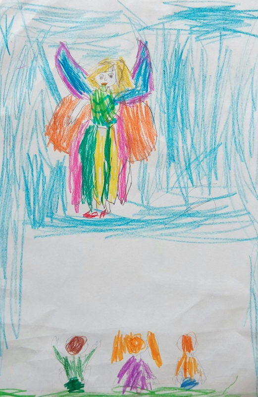 Детский рисунок - Рисовашки и фея