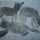 Рисунок "Стая волков" на конкурс "Конкурс детского рисунка "Любимое животное - 2018""
