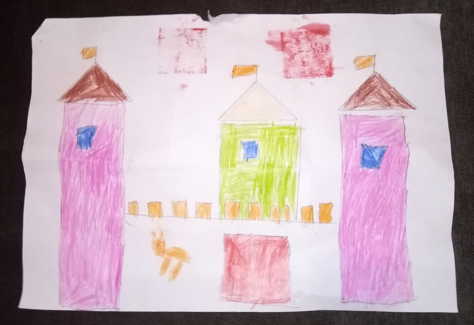 Детский рисунок - Замок для друзей